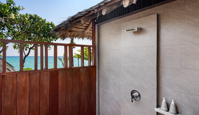 SAii PhiPhi Island Village Beachfront Junior Suite King Bed Outside Shower